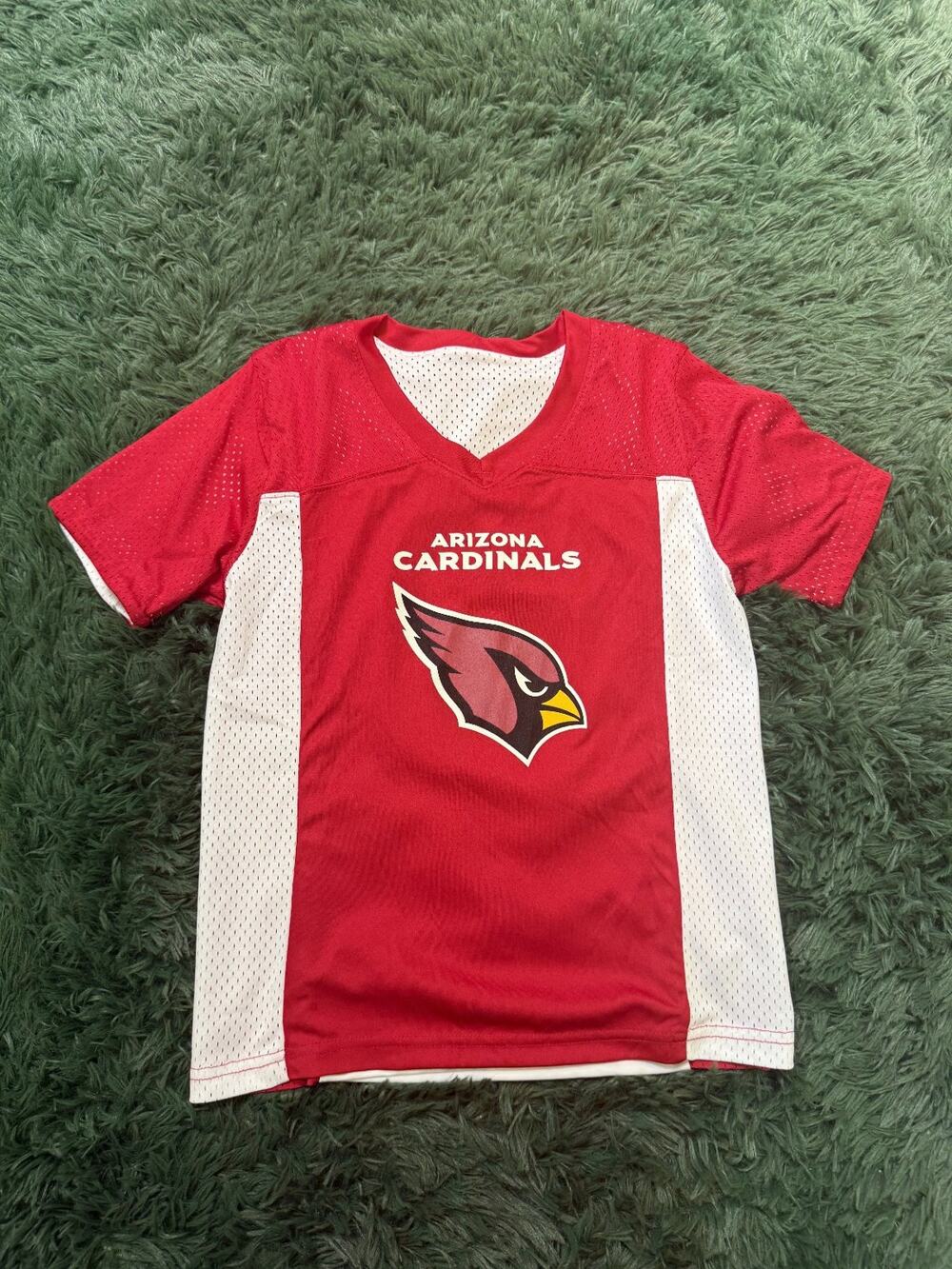 Arizona Cardinals NFL Flag Play Football Youth M Mesh Jersey Red White